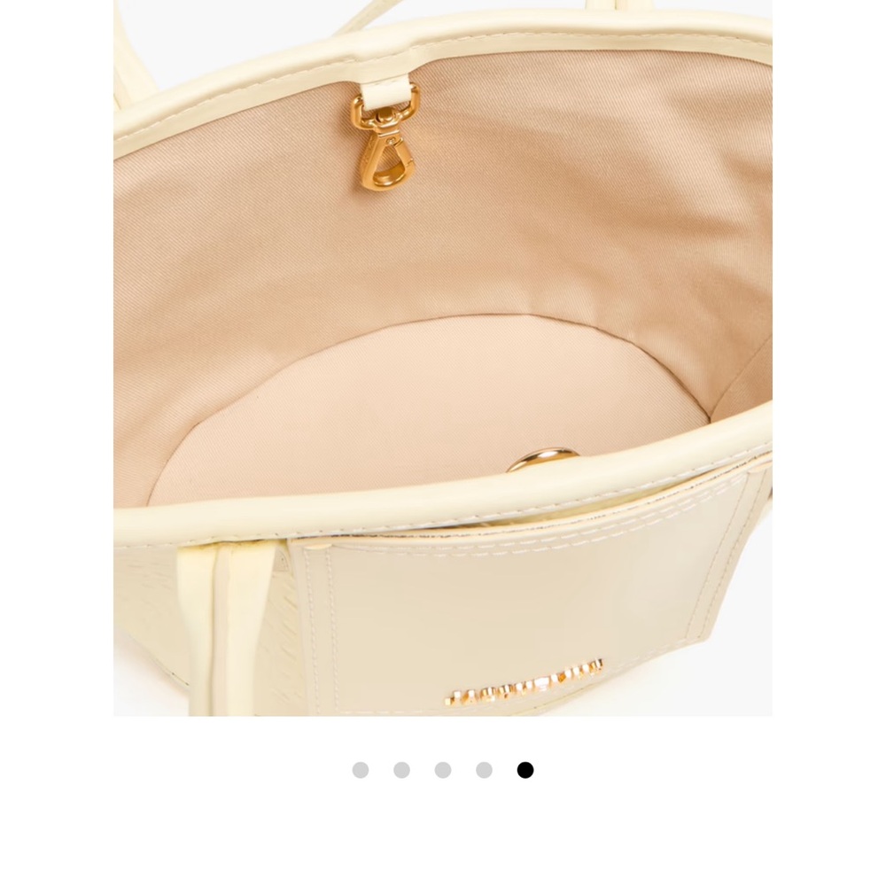 Jacquemus Pastel Yellow Textured Leather Tote Bag - Picture 5 of 6
